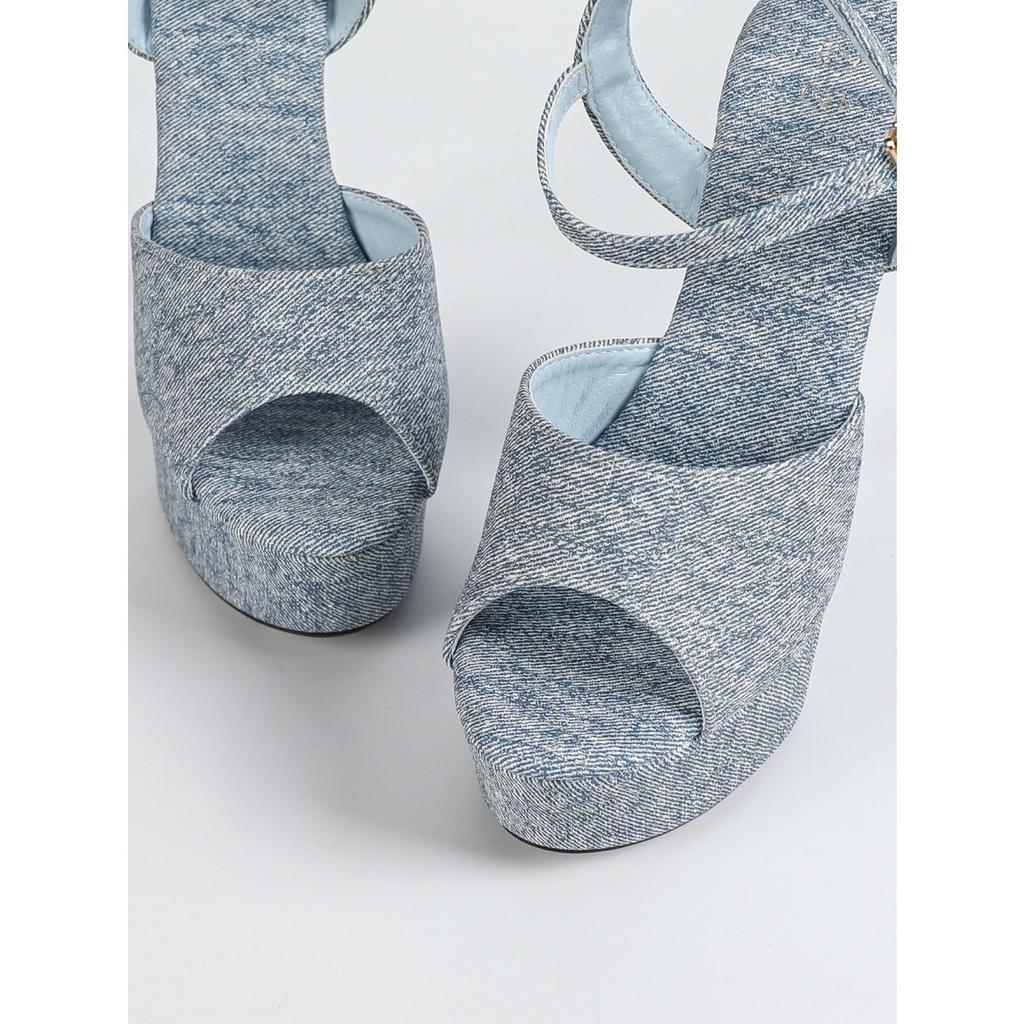 Женские сексуальные босоножки на платформе, высокие каблуки-шпильки, сексуальные водонепроницаемые босоножки на очень высоком каблуке высотой 15 см LFD-8661-B26