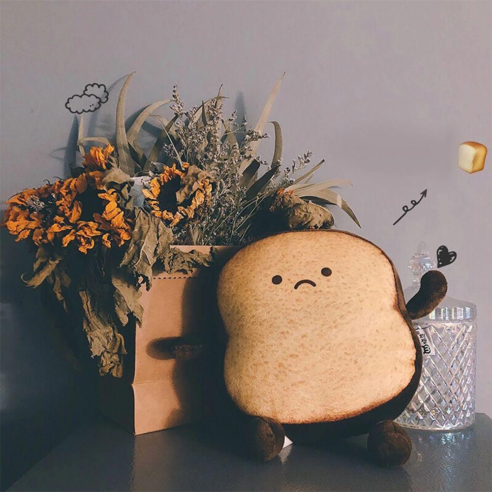 Home Decor Bedroom Decoration Bread Slice Pillow Stuffed Plushie Peluche Doll Toast Bread Plush Toy