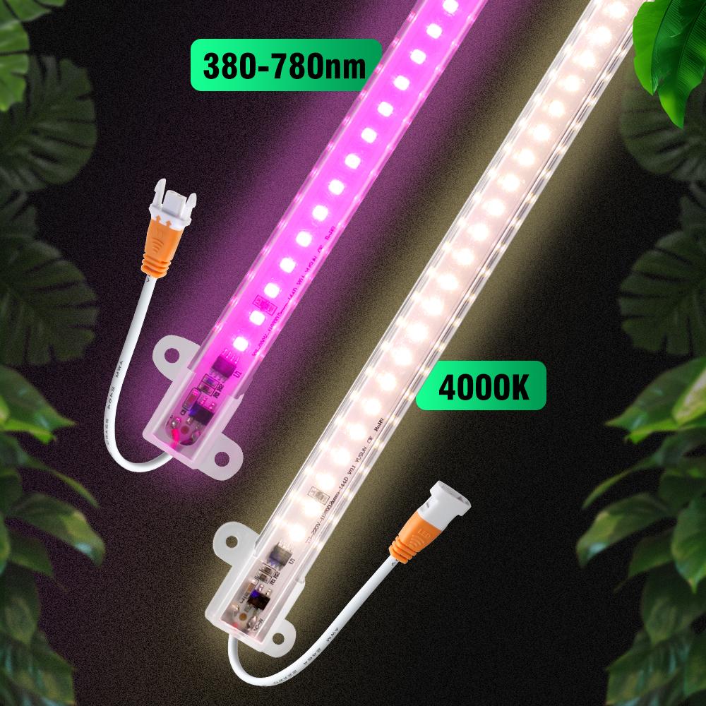 LED Plants Grow Light Tube Full Spectrum Indoor Flower Seeds Hydroponics Succulent Vegetable Cultivation Lamp Growth Box AC220V
