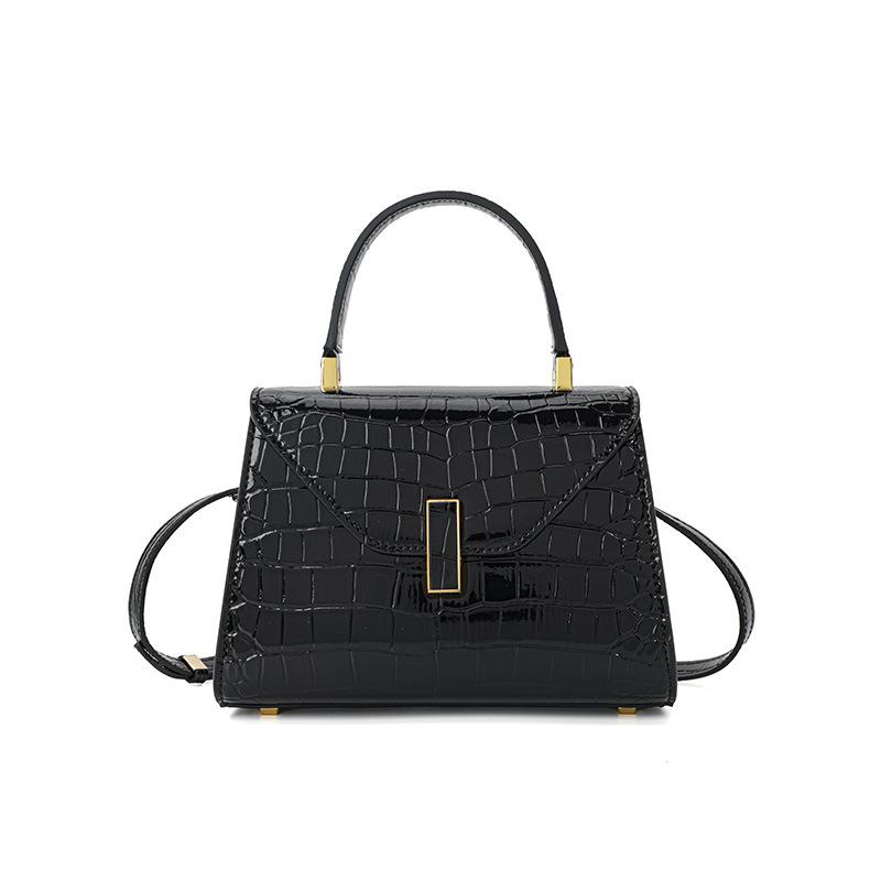 2025 Winter New Fashion Exquisite Women's Handbag, Niche High-End Crocodile Pattern Single Shoulder Crossbody Small Square Bag