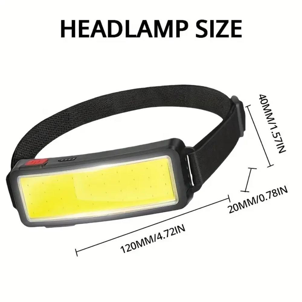 2022 Светодиодный налобный фонарь Новый стиль Налобный фонарь Портативный мини-COB Светодиодный фонарь со встроенным аккумулятором Фонарик USB Перезаряжаемый налобный фонарь