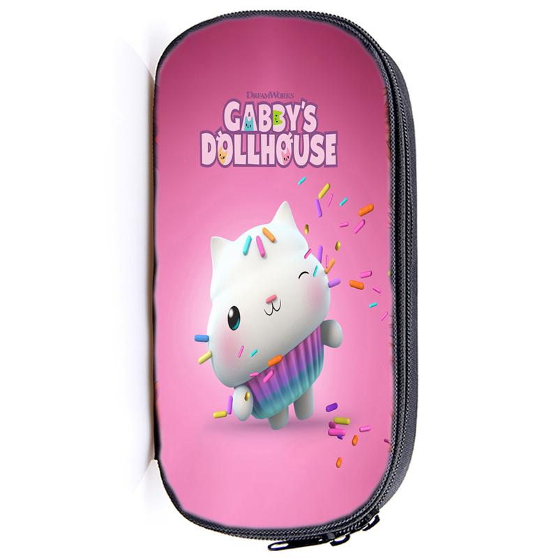 Кукольный домик Gabby's, пенал Gabby Cat, сумка для девочек, большая вместительная коробка для ручек, органайзер, школьные принадлежности, офисные принадлежности, канцелярская сумка