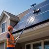 Solar Panel Cleaning Kit, 10.02 m, Water Fed Pole Kit with Cleaning Brush, Soap Dispenser, Extendable Aluminum Telescopic Pole, 180° Rotatable Brush