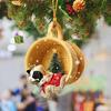 3D чашки украшения для собак в рождественском стиле очаровательны с подвесной веревкой акриловые праздничные украшения для дома и автомобиля