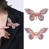 Clothing Safe Brooch Women High-Gloss Rhinestone Inlay Gradient Color Butterfly
