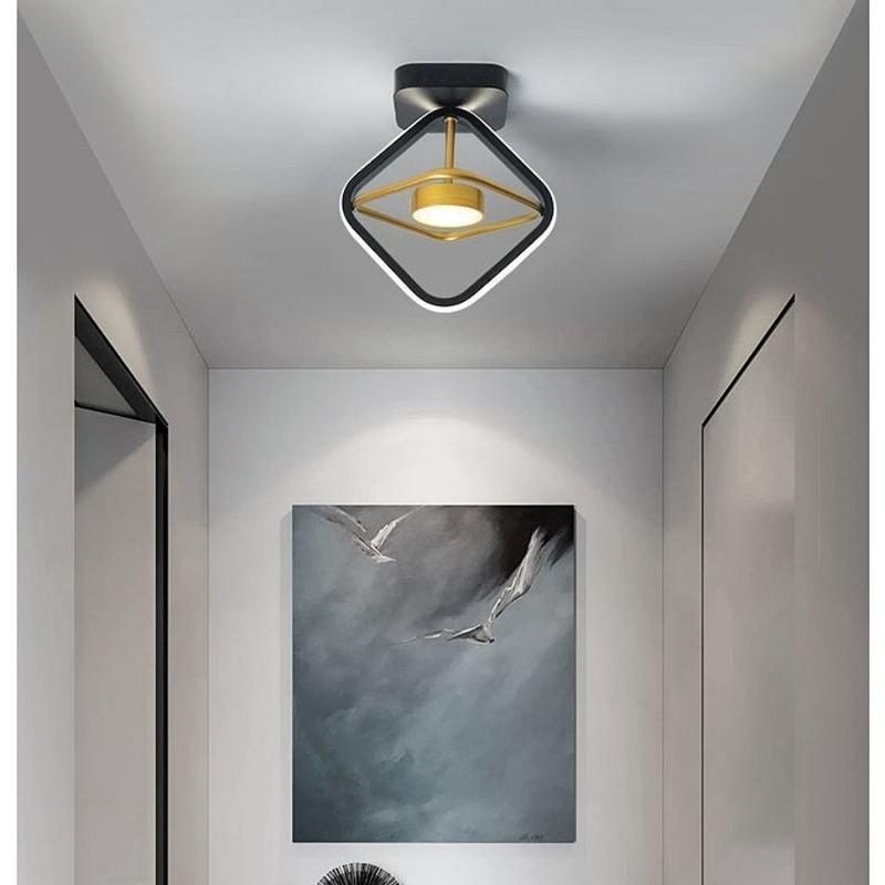 Свет для прохода, коридор, современный минималистичный сетчатый красный светодиодный потолочный светильник, бытовой светильник, светильник для гардероба