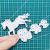 2pcs/set Elephants And Horse Die Cuts For Card Making, Cutting Dies, Metal Die Cutting Mold, Scrapbooking Dies, Etched Embossing Stencil For Crafts