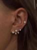 1 пара сверкающих серег-звездочек с бриллиантами для женщин, нишевые, легкая роскошь, высокого класса, компактные и изысканные серьги и серьги, подчеркивающие темперамент