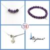 Stones and Minerals. Jewelry Set Bracelet Necklace 4 Amethyst Pearls 8 Mm. Chain In Customizable Size.