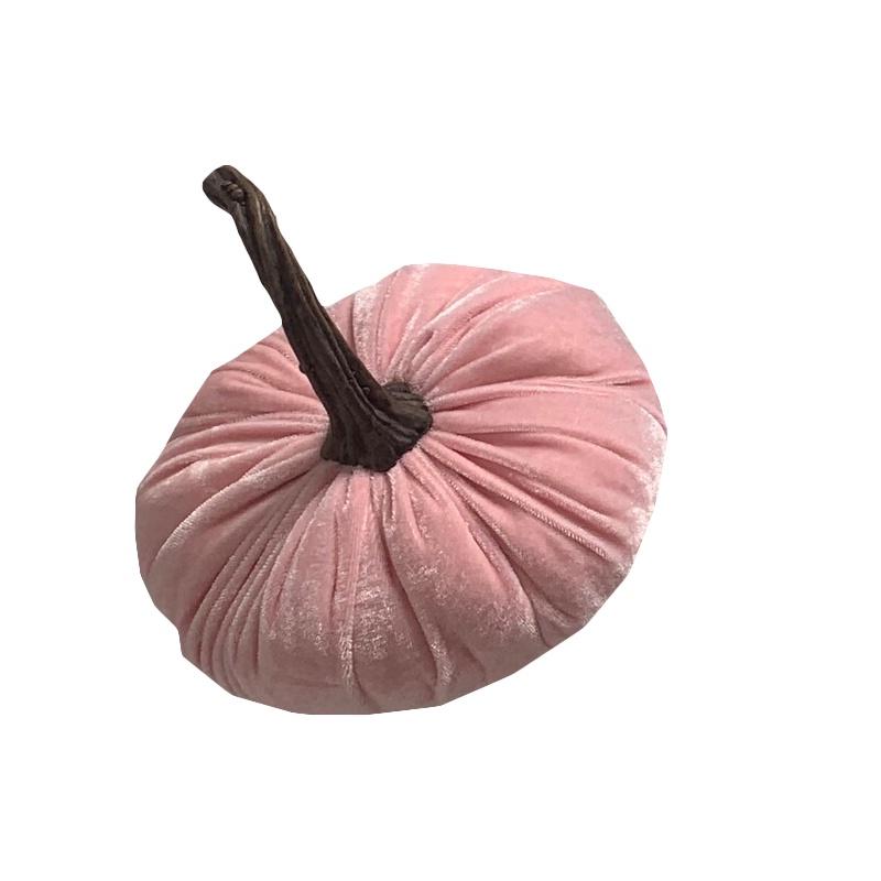 Роскошные бархатные плюшевые подушки-тыквы синего цвета для элегантного хэллоуинского декора