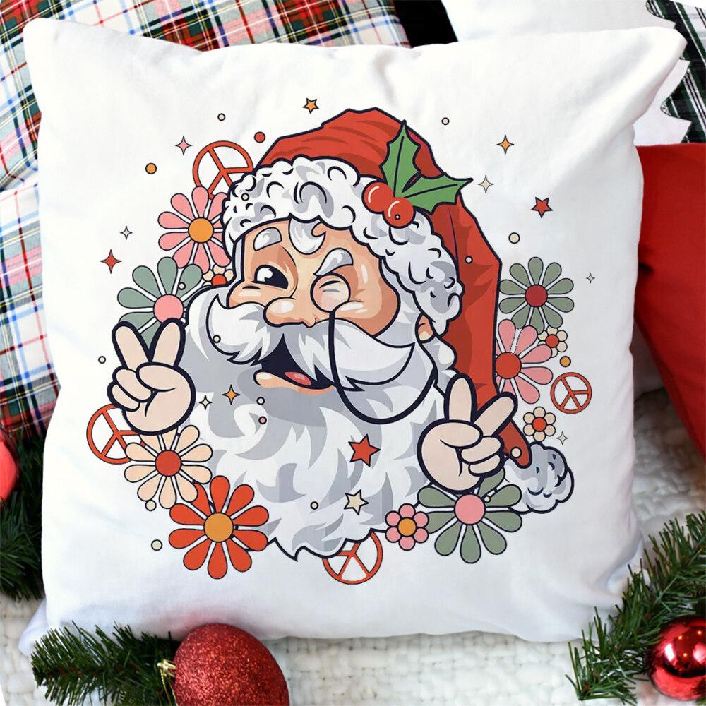 Чехол для подушки с рождественским узором для дивана, чехол для подушки с рождественским принтом, декор для комнаты для рождественской вечеринки