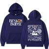 Benson Boone American Heart Tour Autumn Edition Warm Men's and Women's Fashion Hoodie Oversized Retro Hoodie
