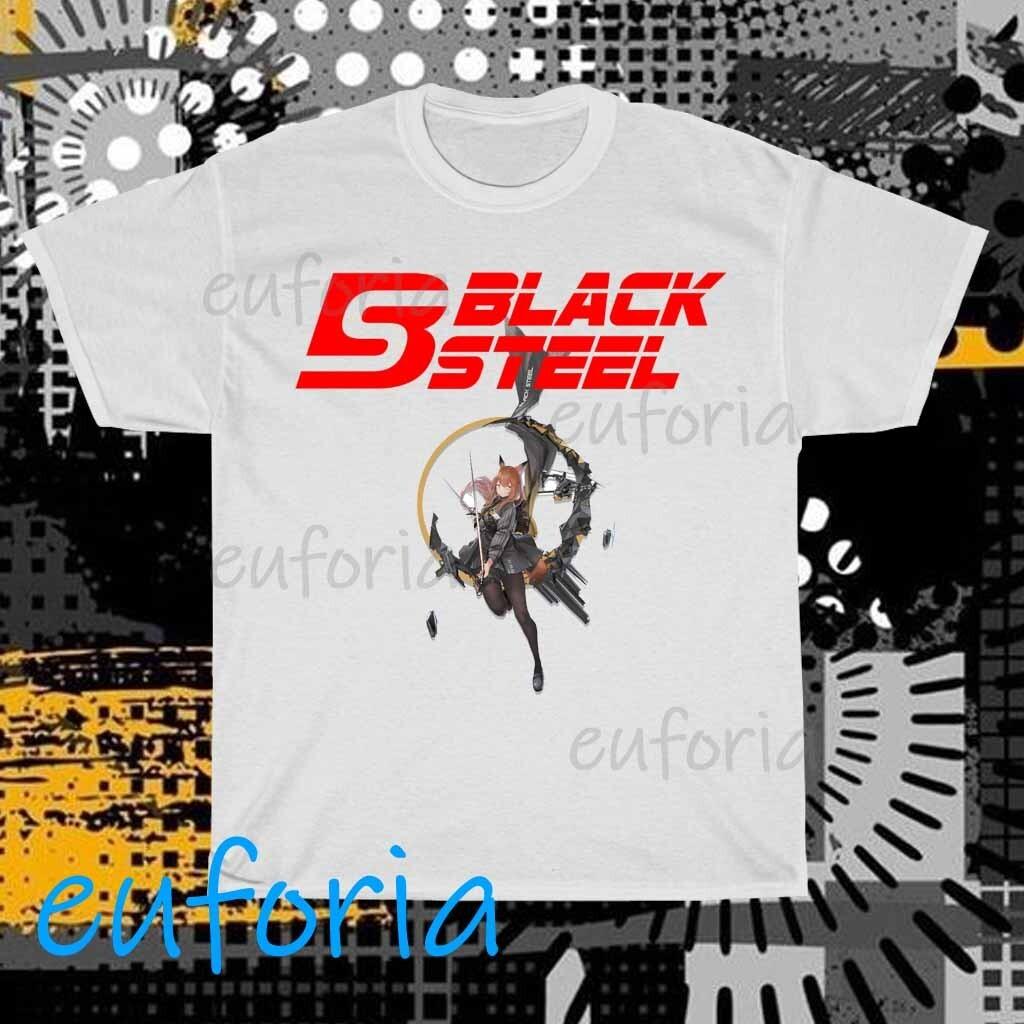 Новая футболка Arknights с логотипом Black Steel, смешная, размеры от S до 5XL