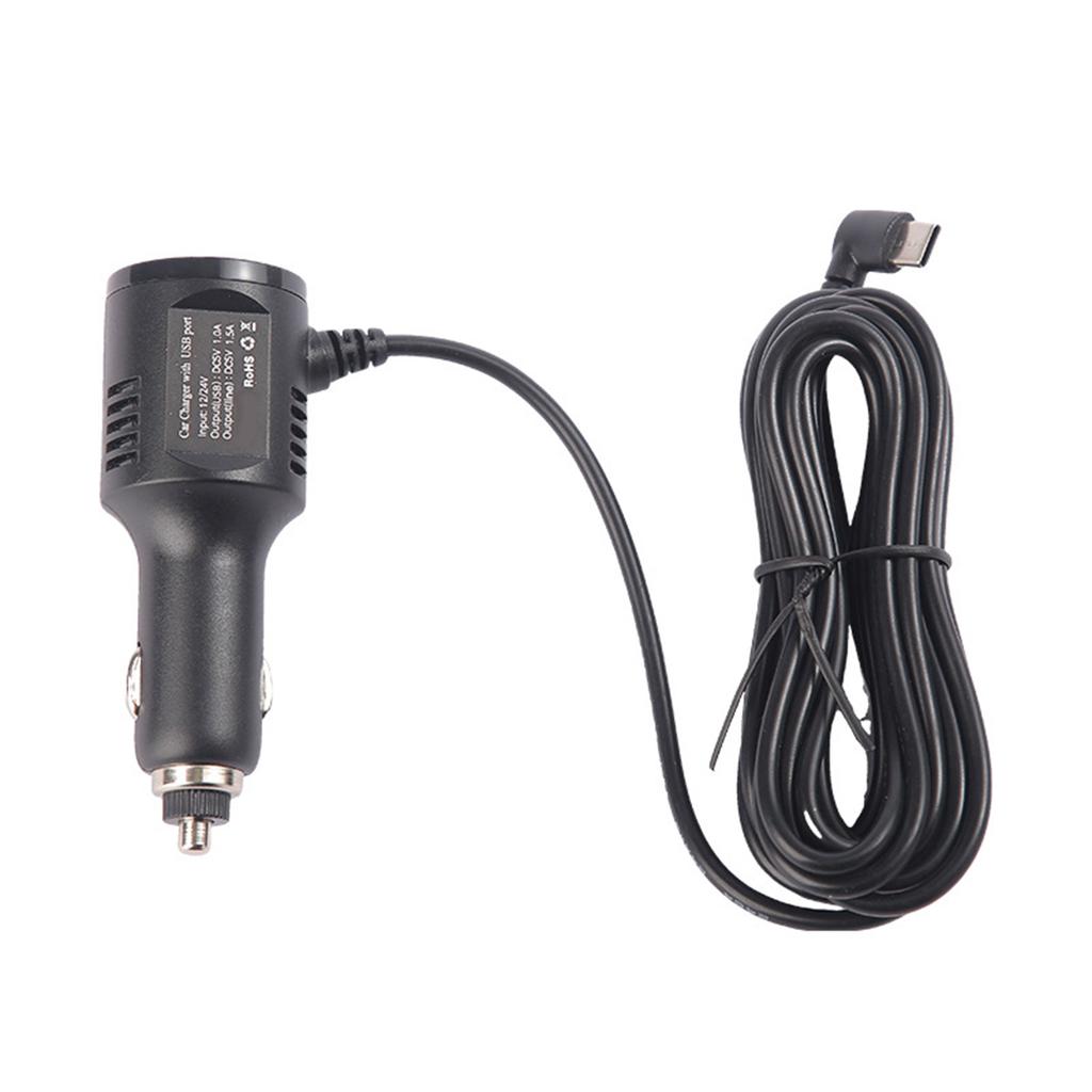 Умное USB Автомобильное Зарядное Устройство 340 см Угловой USB C Шнур Выход 5V1A Защита от Короткого Замыкания Совместимо для 12В 24В Автомобиля