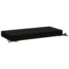 Bench Cushion SOEST 100percent  Polyester Black 80 x 40 x 8 cm