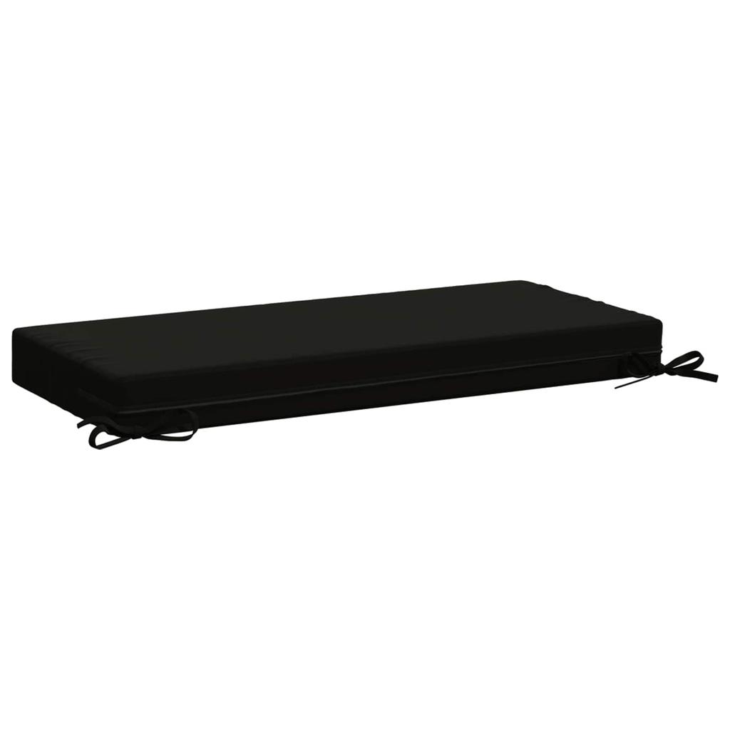 Bench Cushion SOEST 100percent Polyester Black 80 x 40 x 8 cm