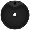 VidaXL Lavabo de Luxe avec Trop-plein Vasque à Poser de Toilette Lave-mains de Salle de Bain Salle Cosmétique Maison Noir 147041