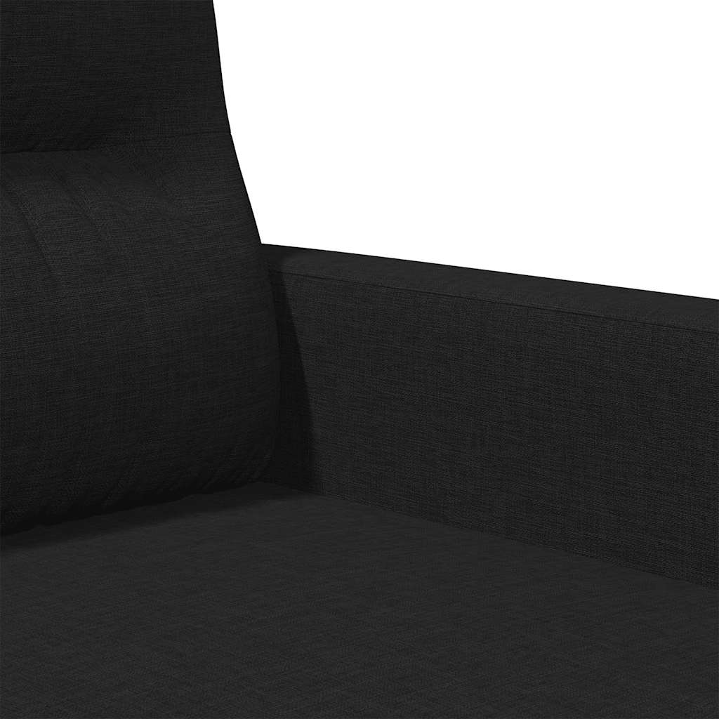 Vidaxl Sofa 2-Osobowa, Czarna, 140 Cm, Tapicerowana Tkaniną