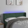 VidaXL LED Headboard Bedroom Furniture Double Bed Accessory Head of Bed Frame Interior Dark Green 3123007