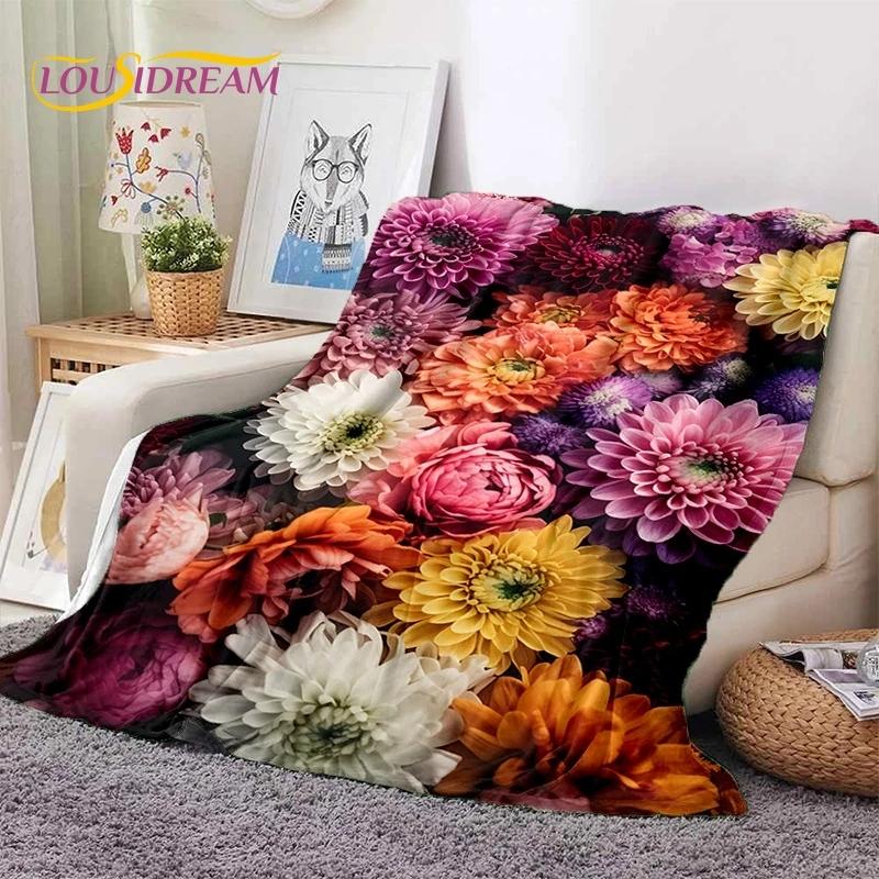 Мягкое фланелевое одеяло Dream Sun Flowers Nordic Daisy для кровати, спальни, дивана, пикника, плед для покрывала, отдыха на свежем воздухе, сна, подарок