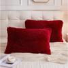Nordic Plush Rectangular Pillowcase - Crystal Velvet Mink Cushion Cover, Solid Color