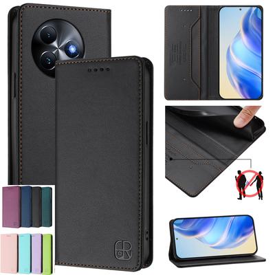 Для itel Vision 3, S17, A23 Pro, A17, A60, P40, S18, Vision 5, S23, A05s, A70, P55, A80... Премиальный чехол-кошелек из искусственной кожи, ударопрочный и с блокировкой RFID