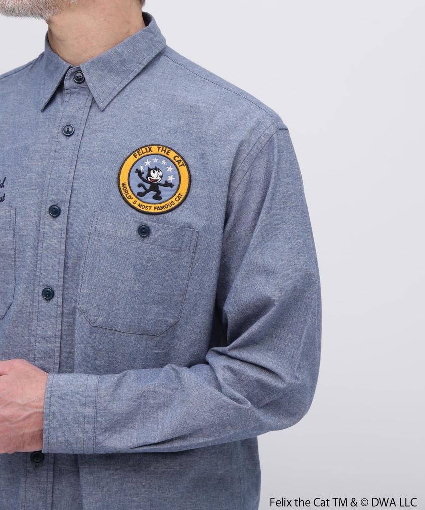 AVIREX x FELIX CHAMBRAY SHIRT Indigo L 783-5120008
