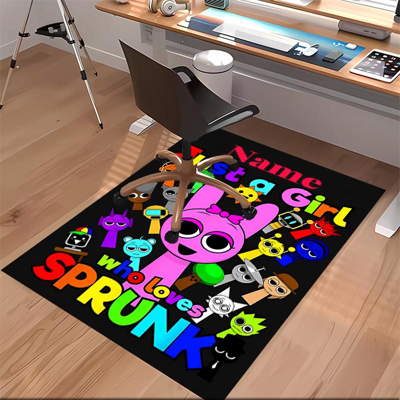 Custom personalization Game Sprunki Print Area Rug - Soft, Washable Non-Slip Indoor Mat,Living Room,Home&Office Decorative Rug