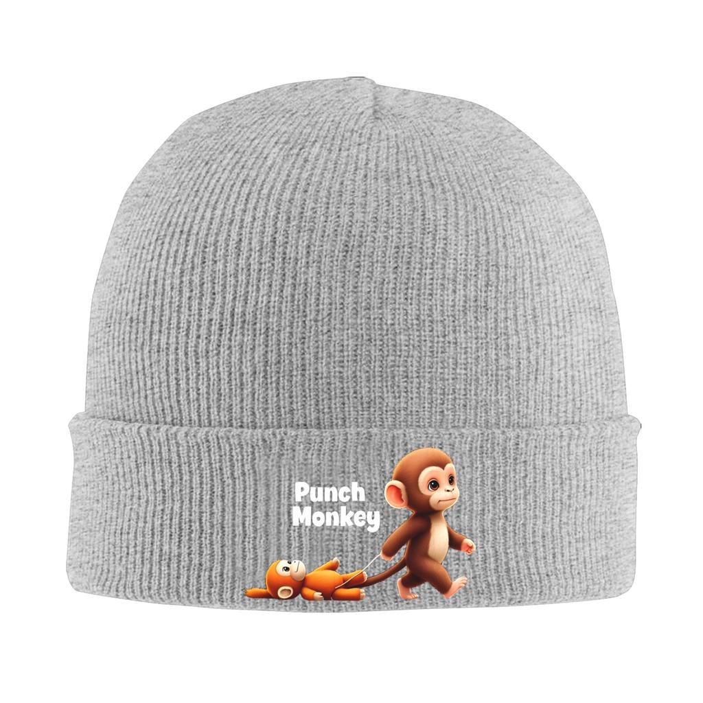 Punch Monkey 4 Beanie Hats  Bonnet Hats Unisex Adult Street Gym Knit Hat Autumn Design Head Wrap Caps