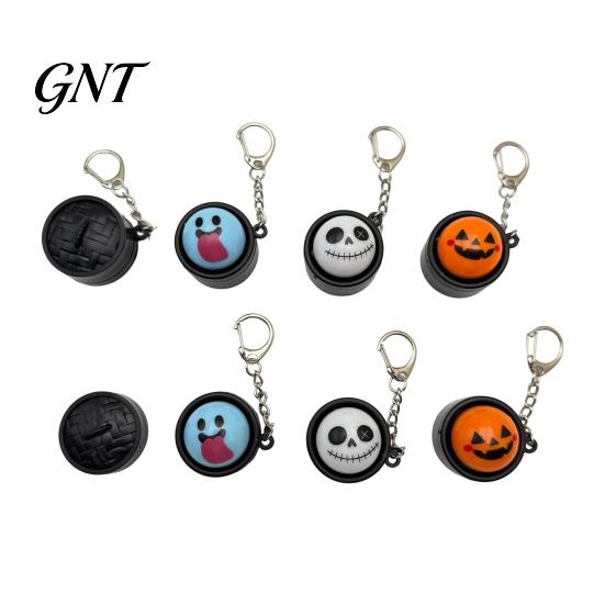 Students Concentration Aid Halloween Fidget Clicker with Keychain, Stress Relief Finger Toy, Hanging Quiet Toy Decompression Push Button Party Favors