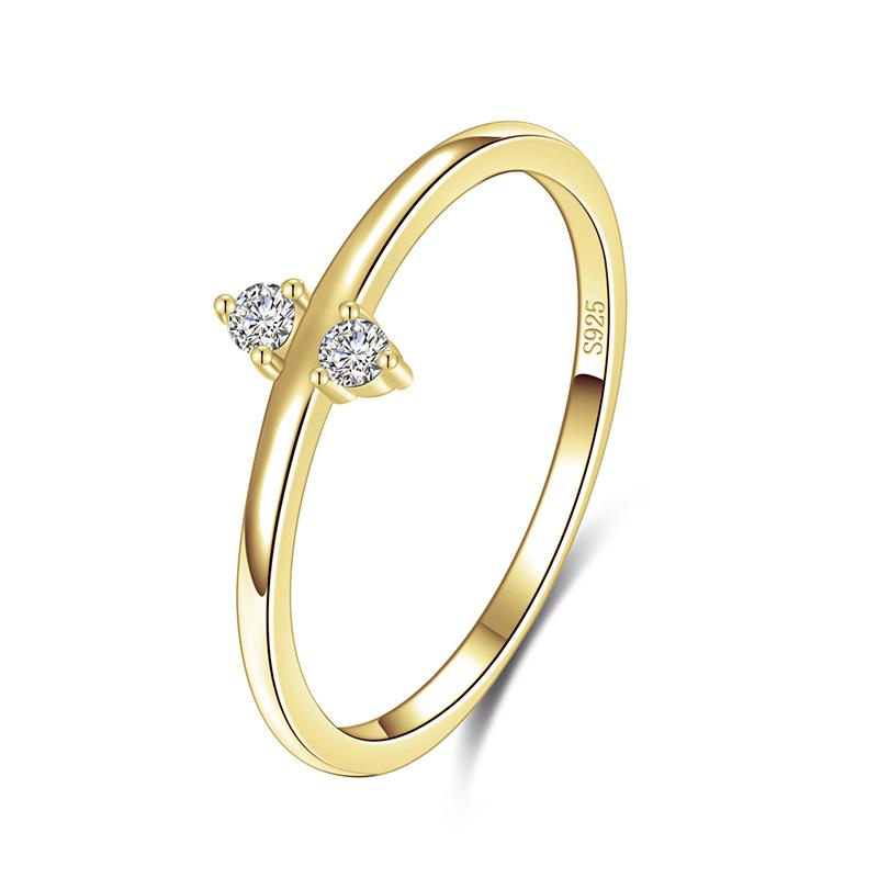 925 Sterling Silver Minimalism Clear CZ Finger Rings For Women Fashion Anniversary Wedding Statement Jewelry 2020 Bijoux