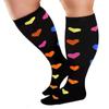 1/3 Pairs Plus Size Compression Socks For Women Wide Calf Knee High Support For Running Athletic Fit Cycling