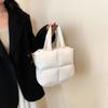 Padded Space Cotton Handbag Nylon Puffy Shoulder Bag Fashion Cloud Tote Bag Girls