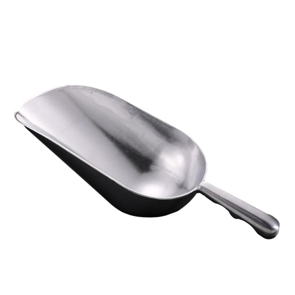 Stainless Steel Metal Food Scoops Multi-Purpose Ice Cubes Shovel Popcorn Sugars Grain Cereal Scoops For Kitchen Bar Party