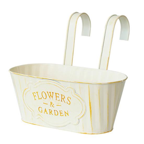 Кашпо для растений на заборе, металлические подвесные цветочные горшки, кашпо для перил, со съемными крючками для сада, забора, дома, балкона, террасы