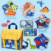 Montessori Toys for Kids, 18-in-1 Dinosaur Backpack, Early Development, Finger Training, Boys and Girls, Birthday Gift, Preschool Preparation,