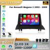 Android 14 для Renault Megane 2 2002-2009 Автомобильный радиоприемник Мультимедийный плеер Навигация 4G CarPlay Мультимедийный сенсорный экран головного устройства