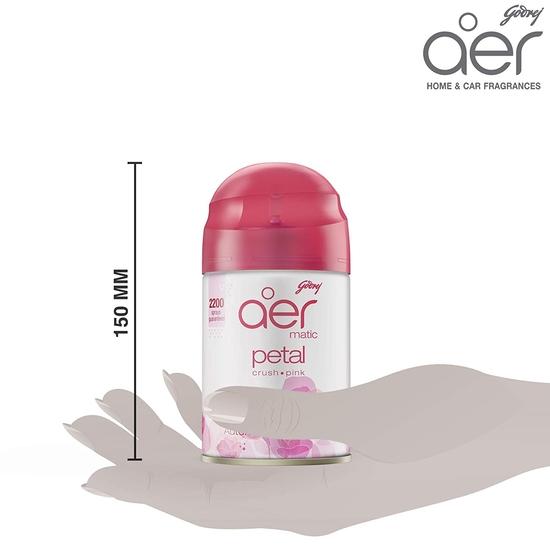 Godrej Aer Matic Refill - Автоматический освежитель воздуха с Flexi Control/Petal Crush Pink (225 мл)