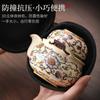 Blue and white Ru kiln one pot and two cups, Kuaike cup travel tea set, portable outdoor teapot teacup