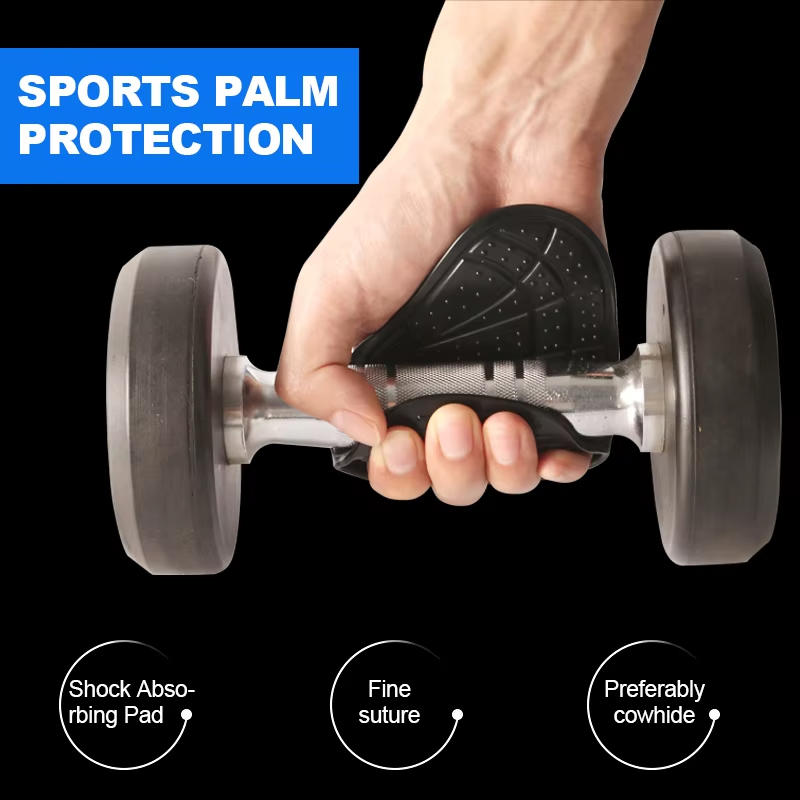1Pair Silicone Weight Lifting Grip Pads Gloves Non-Slip Palm Protection Hand Grips for Unisex Dumbbell Pull-up Strength Training