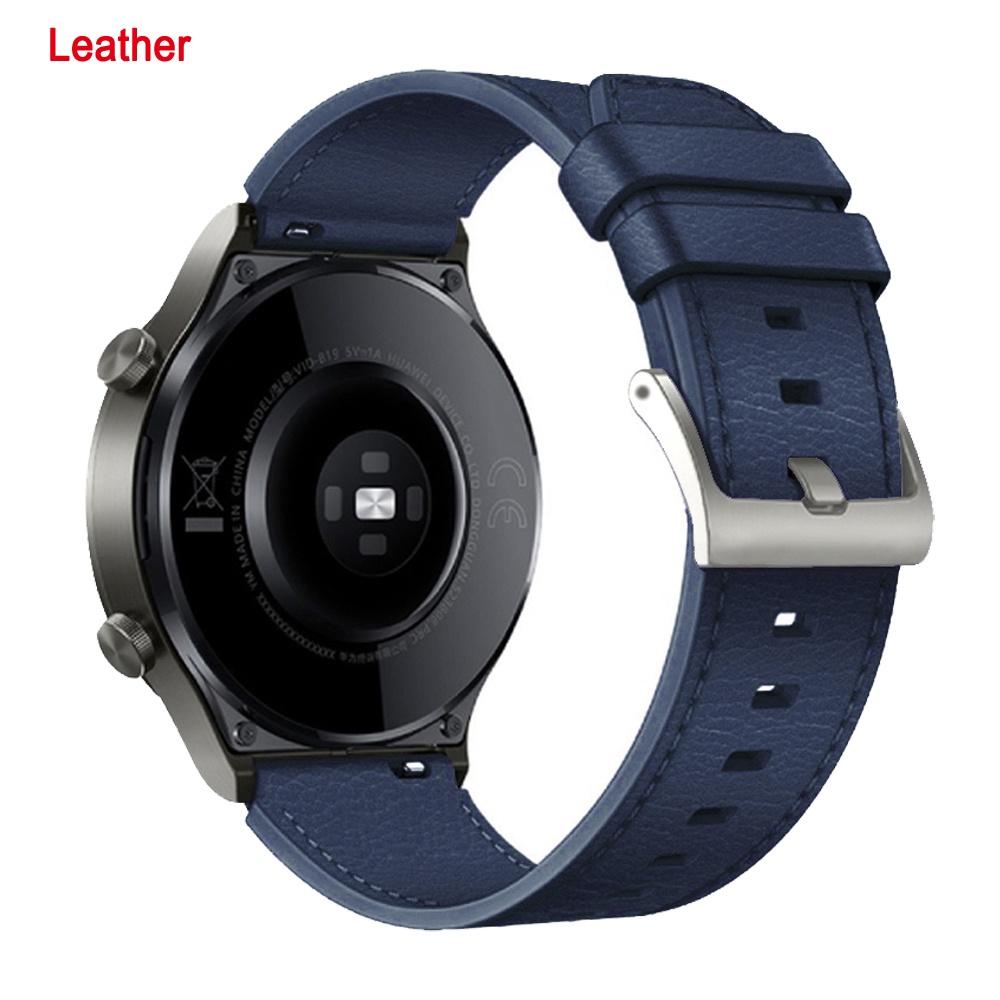 22mm Leather Strap for Huawei Watch4 GT3 Se GT2 3 Pro Runner 46mm Watchband Bracelet Suunto 5 Peak / 9Peak Accessories