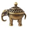 Винтажная латунная сандаловая курильница для благовоний Слон Счастливый Год Лошади Лотос Кадильница для благовоний с ручкой Сквозная