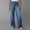 Womens High Waisted Jeans Stretchy Flared Straight Leg Loose Trendy Hem Denim Pants