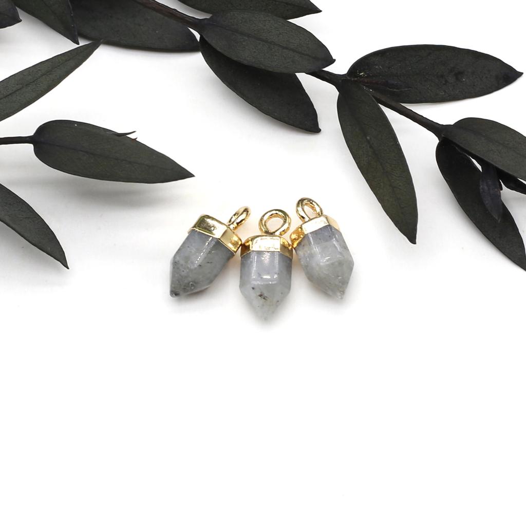 3 шт. небольшой кулон из натурального камня агаты/анетист граненый кулон для изготовления ювелирных изделий DIY ожерелье серьги браслет аксессуар