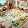 Butterfly Theme Crystal Velvet Floor Rug Personalized Custom Name Text Warm Carpet Home Decoration