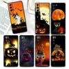 Ghost Bat Pumpkin Halloween Phone Case for Samsung Galaxy S22 S21 S20 Fe 5G S7 S8 S9 S10e Plus Ultra Soft Silicone Cover Fundas