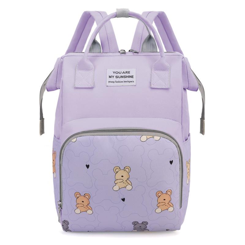New printed mommy bag, multi-functional backpack, fashionable and cute mother and baby bag, mother bag, portable diaper bag.
