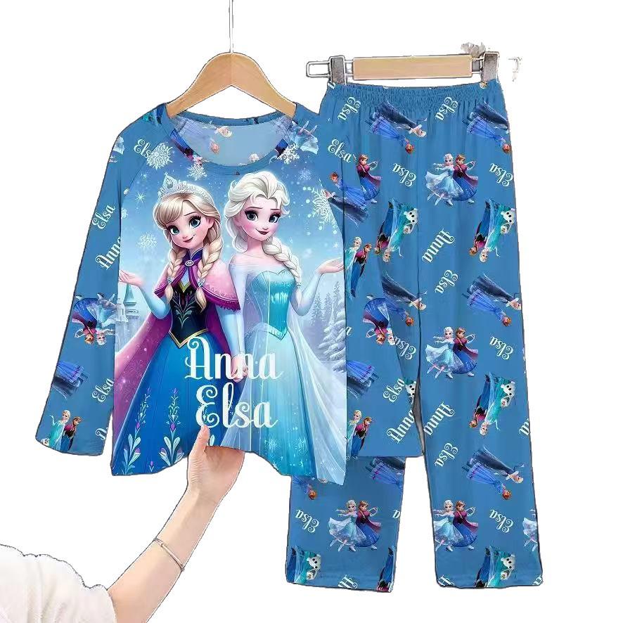 Southeast Asia Kids' Demon Slayer Pajamas: Long Sleeve & Pants Set for Girls