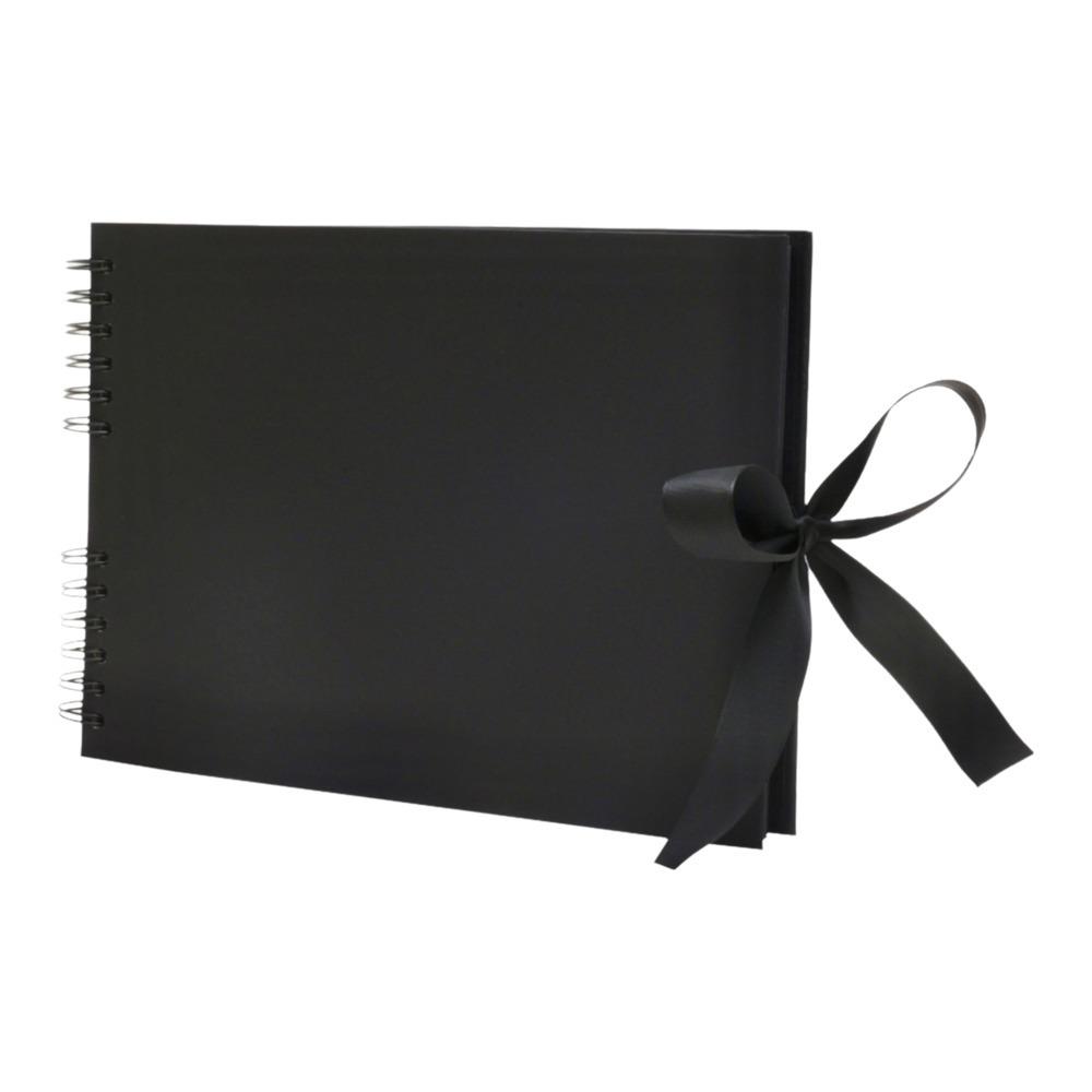 Scrapbook Black Inner Pages Ribbon Photo Albums Handmade 40 Sheets DIY Craft Album Creative Minimalist Memory Books Scrapbooking