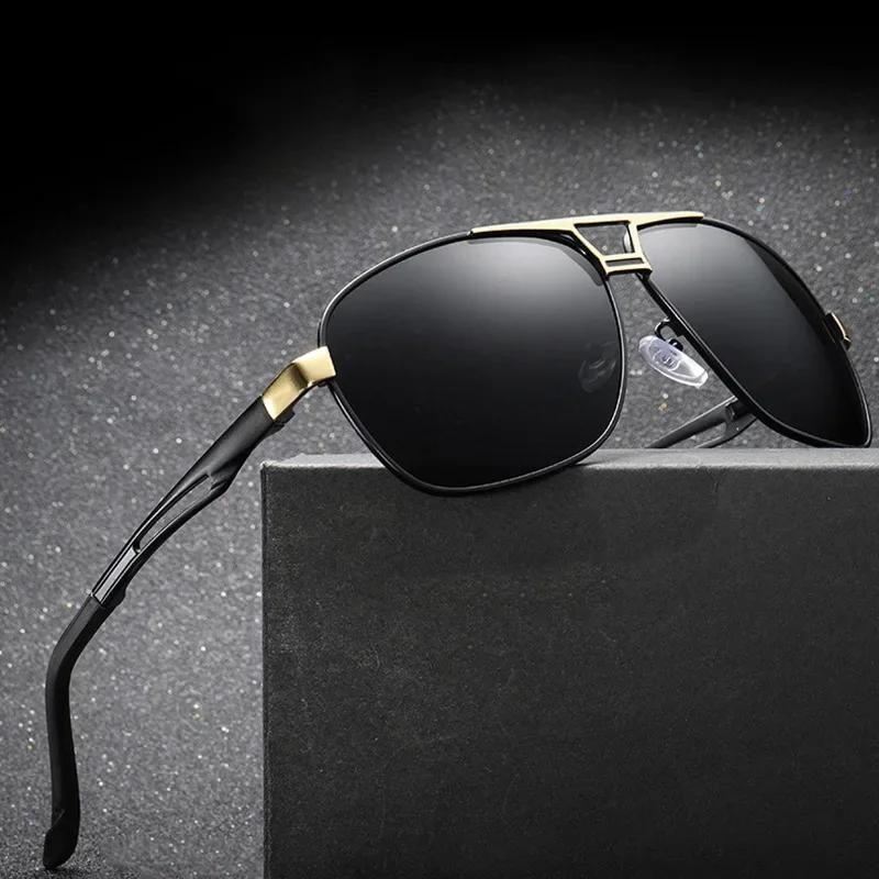 Мужские поляризационные фотохромные солнцезащитные очки для ночного видения, авиаторы, линзы с изменяемым цветом, желтые, для вождения